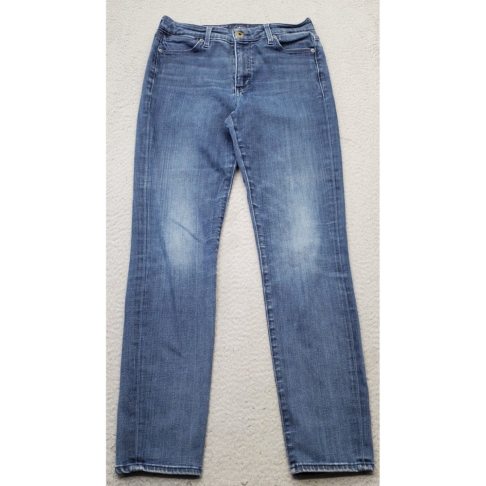 Lucky Brand Hayden Skinny Jeans Womens 4/27 Blue Denim Faded Stretch Whiskered